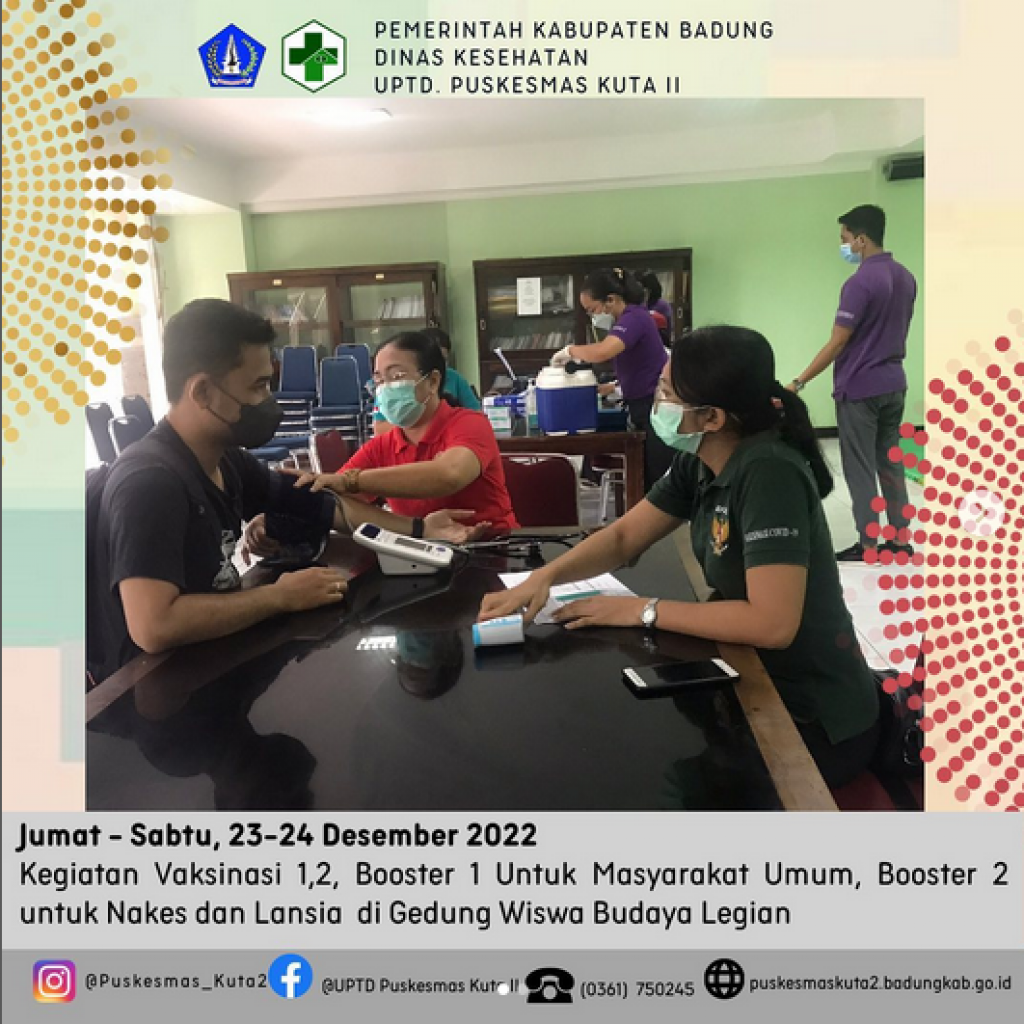 Kegiatan Vaksinasi 1,2, Booster 1